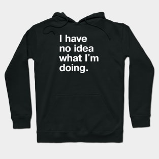 I have no idea what I'm doing. Hoodie